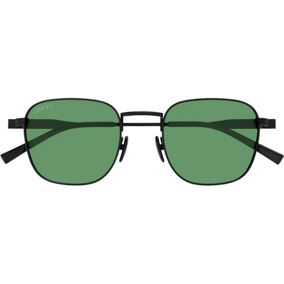 Gucci GG1876S Lunettes de Soleil Rondes Noires et Vertes pour Homme