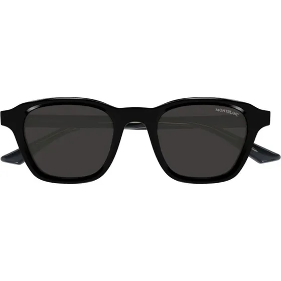 Montblanc MB0384S Lunettes de Soleil Homme Carrées Noires et Grises