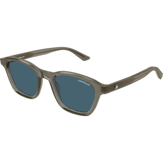 Montblanc MB0384S Lunettes de Soleil Homme - Gris et Bleu
