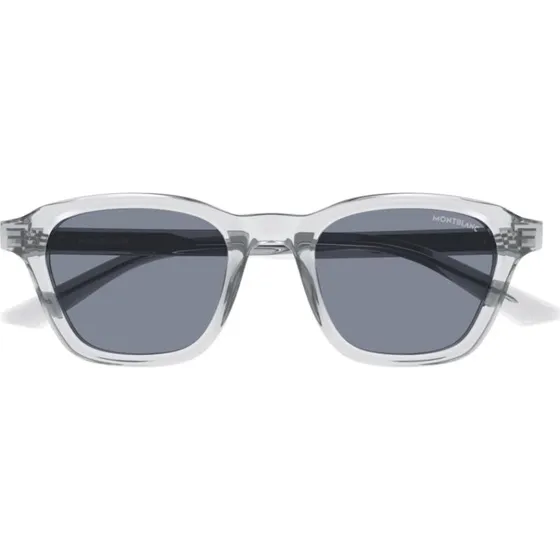 Montblanc MB0384S Lunettes de Soleil Homme Carrées Grises