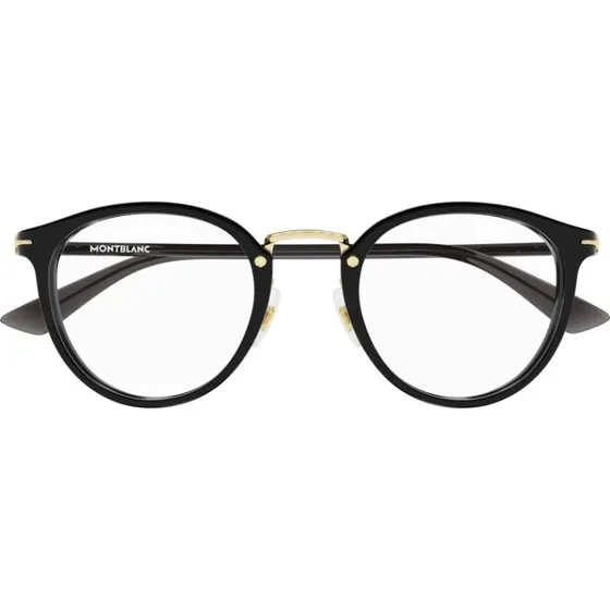 Montblanc MB0406O Lunettes de Vue Rondes Noires pour Homme