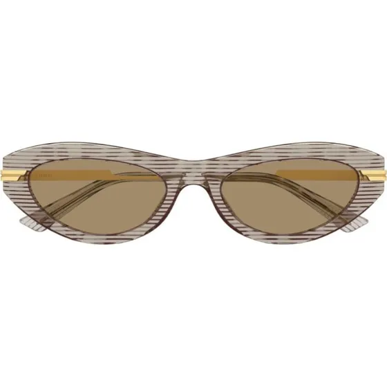 Bottega Veneta BV1368S Lunettes de Soleil Rondes Havane Marron