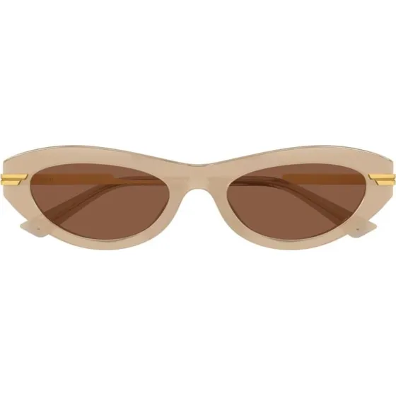 Bottega Veneta BV1368S Lunettes de Soleil Rondes Marron 53mm