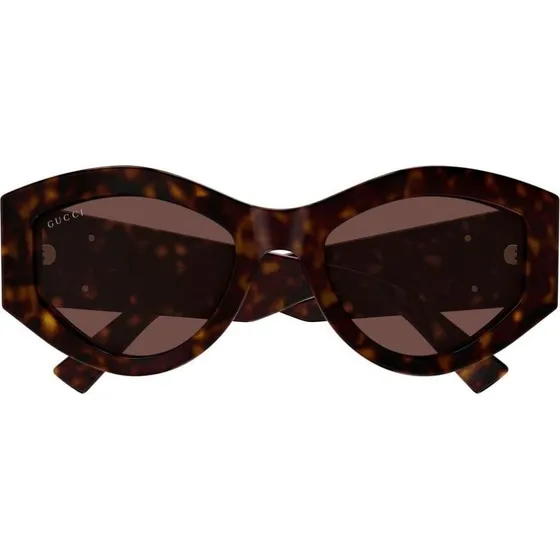 Gucci GG1951S Lunettes de Soleil Géométriques Havane Marron 53mm