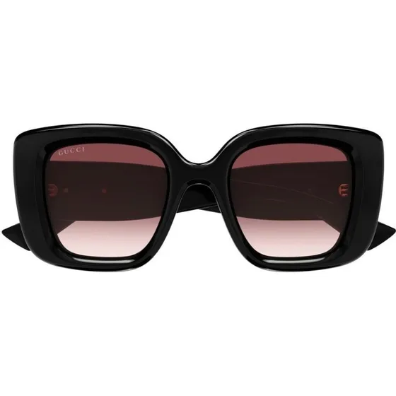 Gucci GG1975S Lunettes de Soleil Papillon Noir et Rouge pour Femme