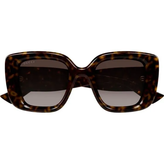 Gucci GG1975S Lunettes de Soleil Papillon Havana Marron 50mm