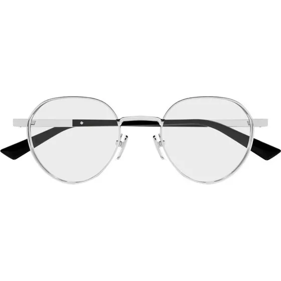 Gucci GG1963O Lunettes de Vue Rondes en Métal Argenté pour Homme