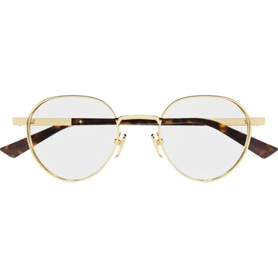 Gucci GG1963O Lunettes de Vue Rondes en Métal Doré pour Homme