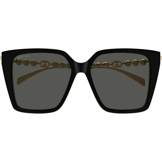Gucci GG1967S Lunettes de Soleil Papillon Noires et Grises