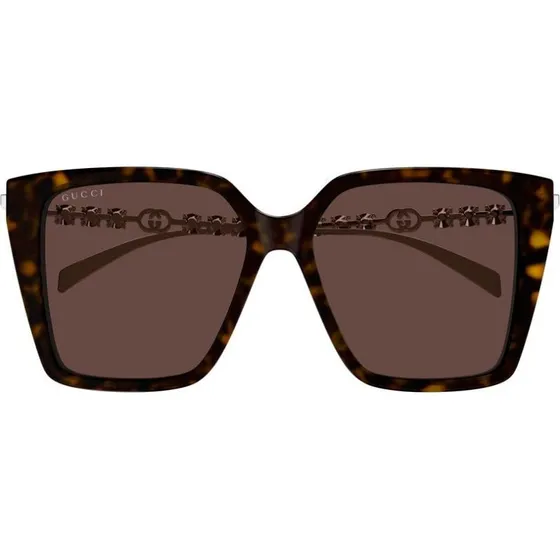 Gucci GG1967S Lunettes de Soleil Papillon Havane Marron 54mm