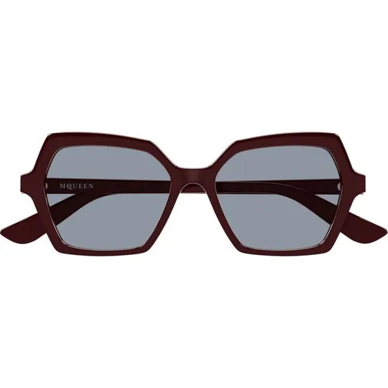 Alexander McQueen AM0537S Lunettes de Soleil Géométriques Rouges