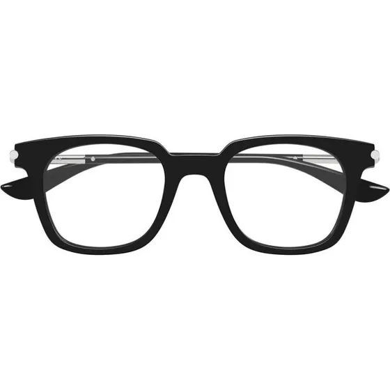 Alexander McQueen AM0521O Lunettes de Vue Carrées Noires Unisexe