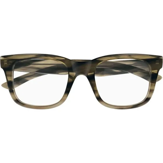 Balenciaga BB0428O Lunettes de Vue Carrées Homme - Gris ou Havane