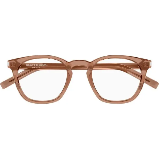 Saint Laurent SL 28 Opt Lunettes Pantos Marron Transparent