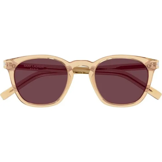 Saint Laurent SL 28 Lunettes de Soleil Carrées Jaunes et Violettes