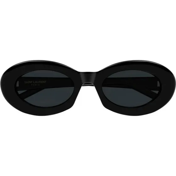 Saint Laurent SL 594 Lunettes de Soleil Ovales Noires pour Femme