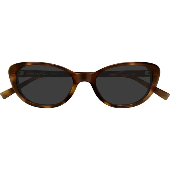 Saint Laurent SL 822 Lunettes de Soleil Cat Eye Havane Gris 52mm