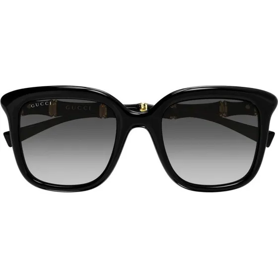 Gucci GG2058S Lunettes de Soleil Carrées Noires et Verres Gris