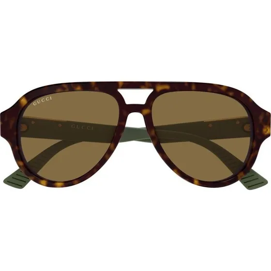 Gucci GG2088S Lunettes de Soleil Pilote Homme Havana Marron 55mm