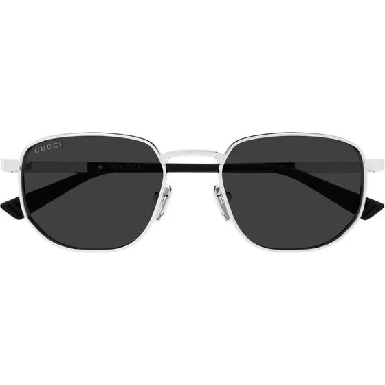 Gucci GG2093S Lunettes de Soleil Homme Argentées Carrées