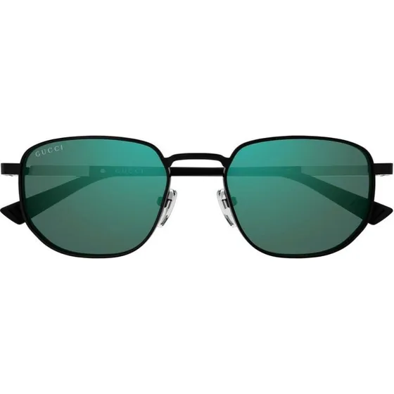 Gucci GG2093S Lunettes de Soleil Homme Carrées Noir et Vert 54mm