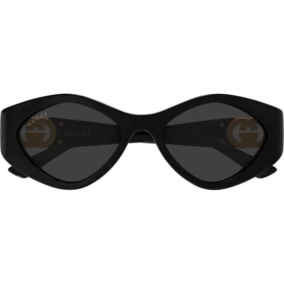 Gucci GG2121S Lunettes de Soleil Géométriques Noires et Grises