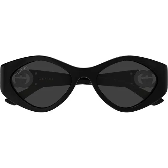 Gucci GG2121S Lunettes de Soleil Géométriques Noires et Grises