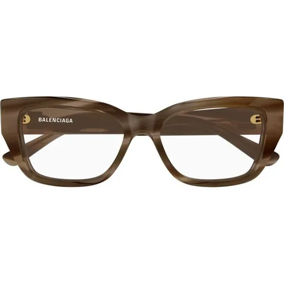 Balenciaga BB0483O Lunettes de Vue Carrées Marron pour Femme