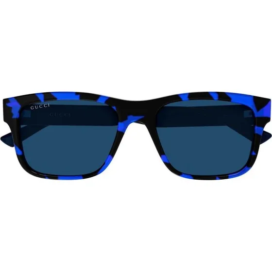 Gucci GG2085S Lunettes de Soleil Homme Carrées Bleues 55mm