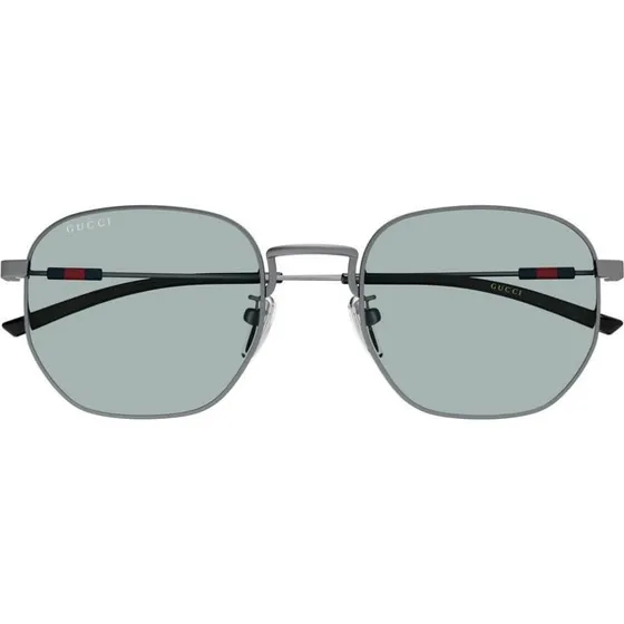 Gucci GG2095S Lunettes de Soleil Homme Rondes Ruthénium et Bleu