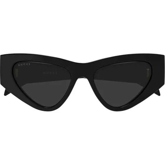 Gucci GG2019S Lunettes de Soleil Oeil de Chat Noir et Gris 53mm