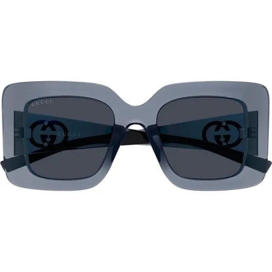 Gucci GG2025S Lunettes de Soleil Carrées Grises pour Femme