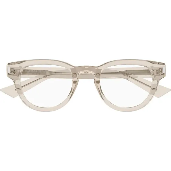 Saint Laurent SL 876 OPT Lunettes de Vue Rondes Marron/Beige