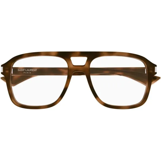 Saint Laurent SL 881 OPT Lunettes de Vue Homme Carrées Havana