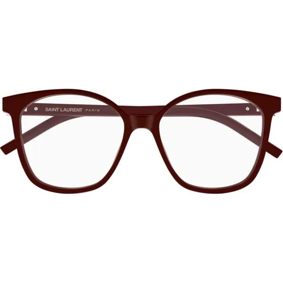 Saint Laurent SL M162 : Lunettes de vue rondes en acétate rouge