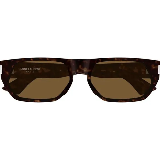 Saint Laurent SL898-006 Lunettes de Soleil Homme Carrées Havane