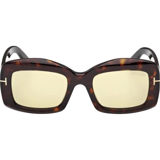 Tom Ford Venetia FT1218 Lunettes de Soleil Carrées Havane Jaune 53mm