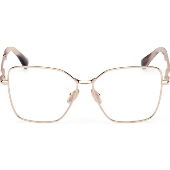 Max Mara MM5187 Lunettes de Vue Carrées en Acier Or Rose