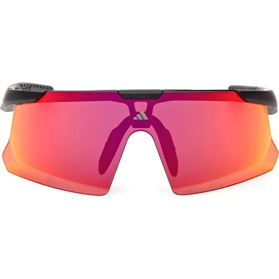 Adidas Sp0107 Lunettes de Soleil Masque Noir et Verres Rouges