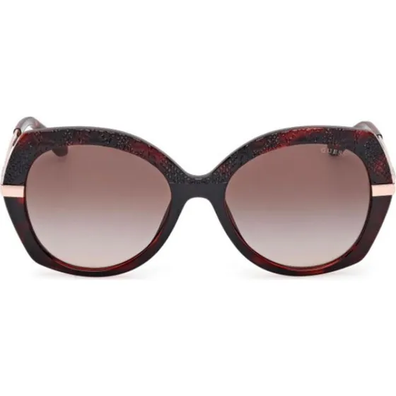 Guess GU00215 Lunettes de Soleil Carrées Havane Marron
