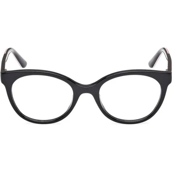 Guess GU50267 Lunettes de Vue Rondes en Acétate Noir Unisexe