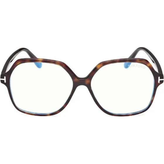 Tom Ford FT6062-B Lunettes de Vue Géométriques Havana Blue Block