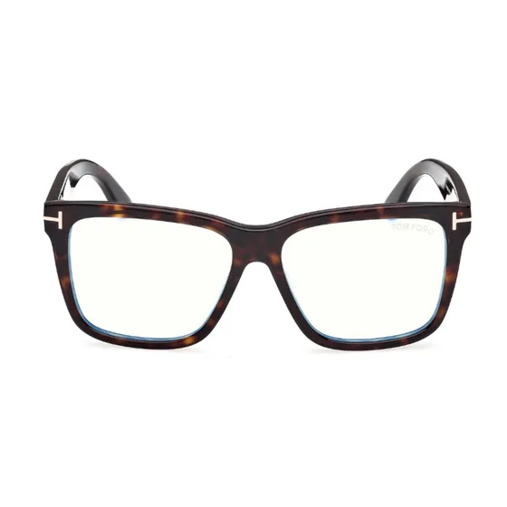 Tom Ford FT6069-B Blue Block Lunettes de Vue Carrées Havane 54mm