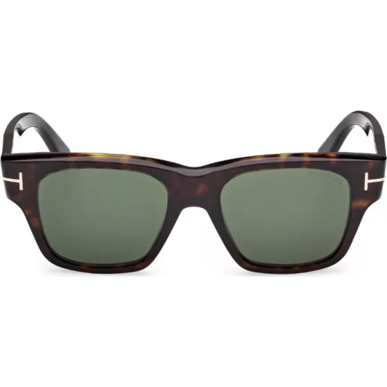 Tom Ford Caine-02 FT1280 Lunettes de Soleil Carrées Havane/Vert