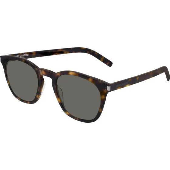 Saint Laurent SL 28 Slim Lunettes de Soleil Géométriques Havane