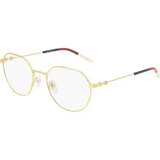 Gucci GG0684O Lunettes de Vue Rondes en Métal Doré pour Femme
