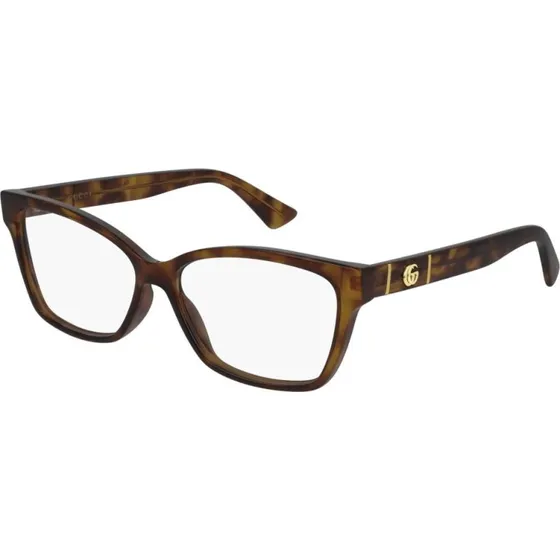 Gucci GG0634O Lunettes de Vue Femme Carrées Havane