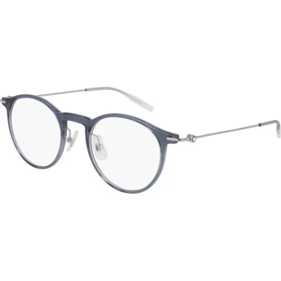 Montblanc MB0099O : Lunettes de vue rondes bleues pour homme
