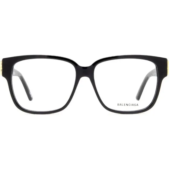 Balenciaga BB0104O Lunettes de Vue Carrées Noires pour Femme