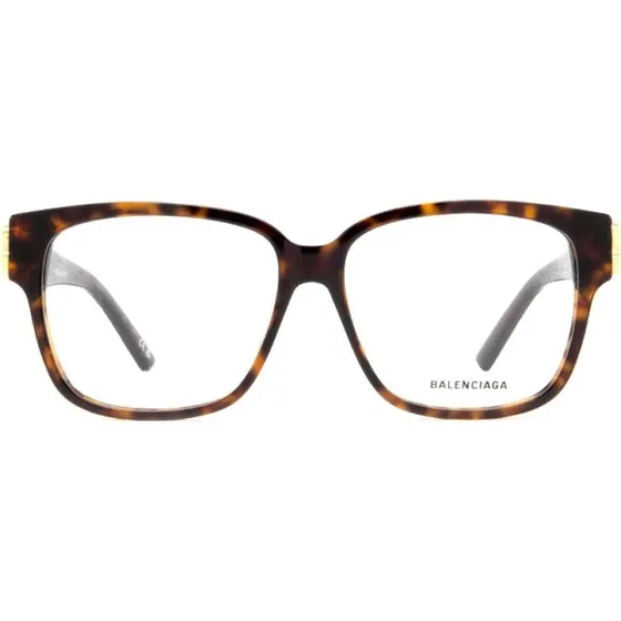Balenciaga BB0104O Lunettes de Vue Carrées Havane pour Femme